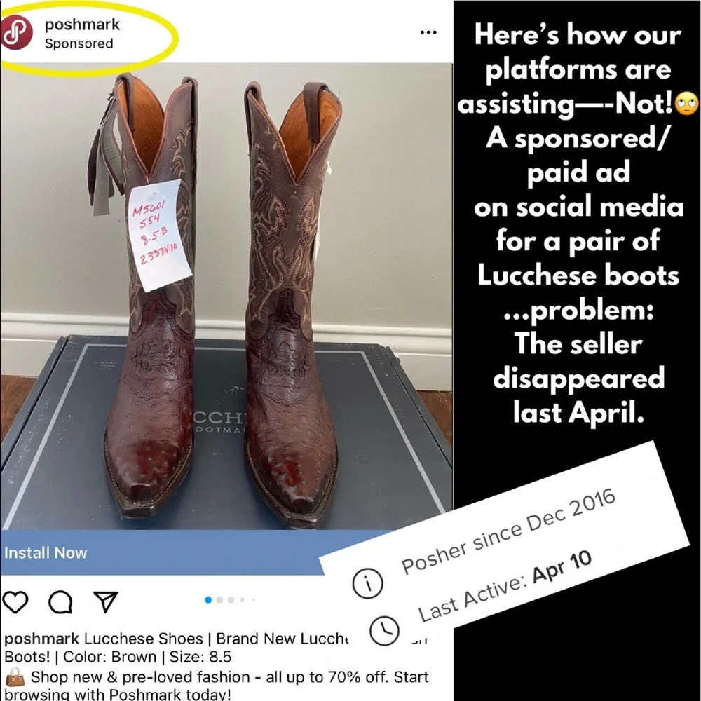🛑 Buying Lucchese Cowboy Cowgirl Western Boots? Read this! - Picture 14 of 14